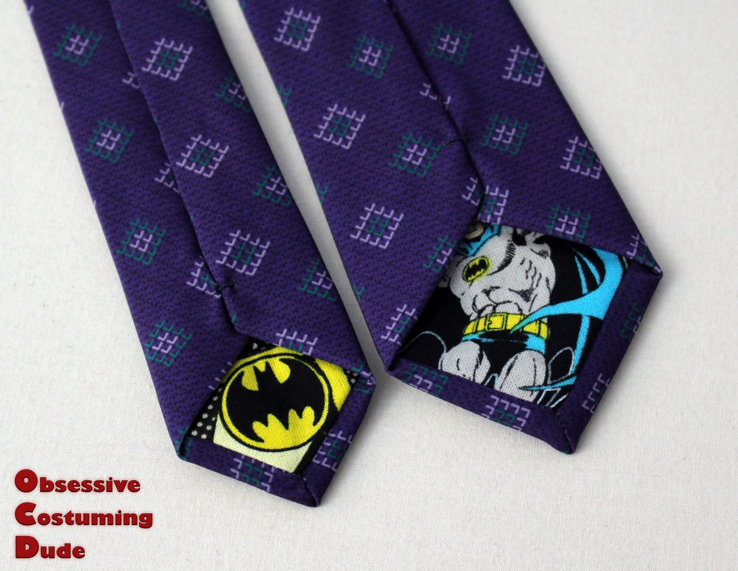 Joker necktie replica - Batman tie lining